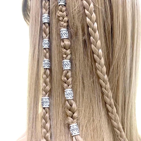 10 PCE Simple Hair Rings - Picture 2 of 7